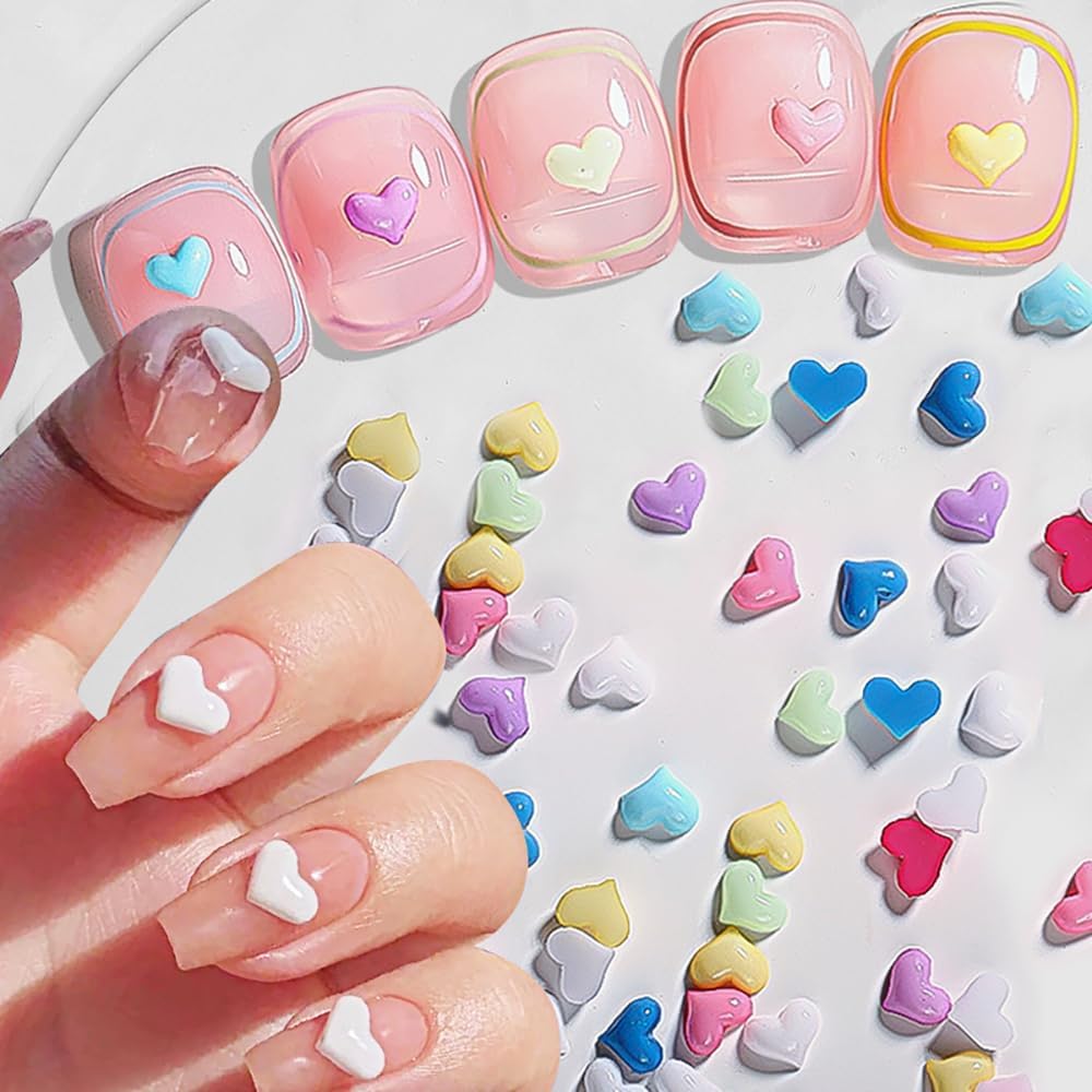 3dネイルパーツ ネイル ひよこ ハート イニシャル ネイルパーツ 3Dネイルパーツ ♡白ハート - 0719KKKK'S GALLERY | minne byGMO